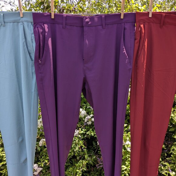 Fabletics "The Only" 4-way Stretch Pant, Purple (rare color), 34 X 32 - Picture 3 of 17
